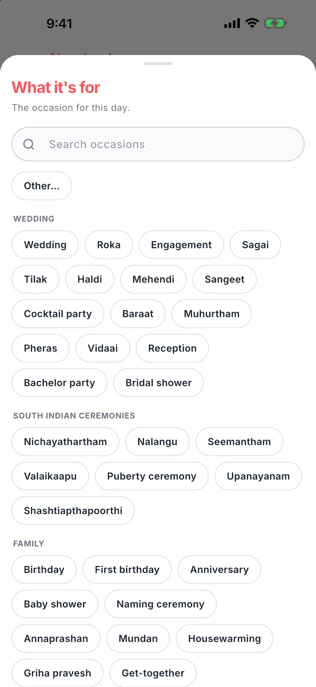 Wedza Partner app: Tag the occasion