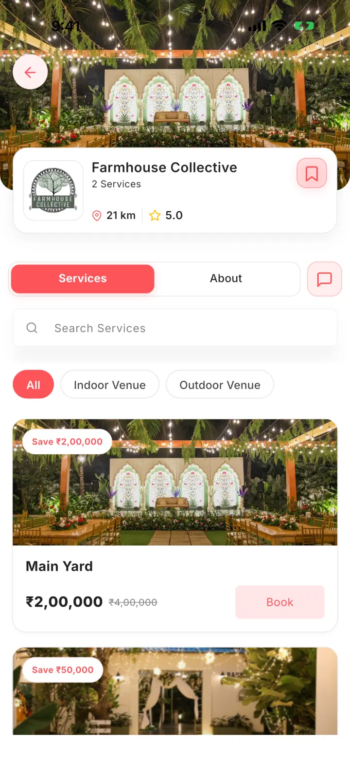 wedding planning app India in the Wedza app